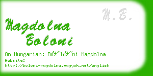 magdolna boloni business card